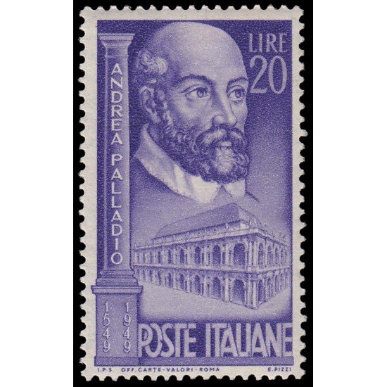 Italia Italy 546 1949 Arquitecto Andrea Palladio MNH Italia Italy 546 1949 Arquitecto Andrea Palladio MNH