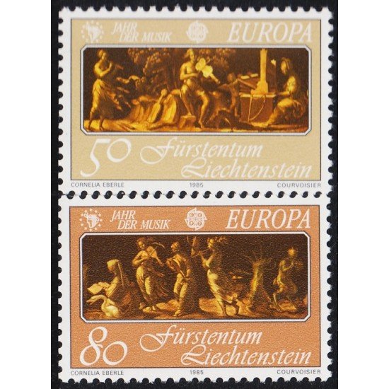 Liechtenstein 807/08 1985 Europa Año europeo de la música MNH Liechtenstein 807/08 1985 Europa Año europeo de la música MNH