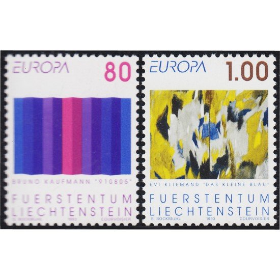 Liechtenstein 995/96 1993 Europa Arte contemporáneo MNH Liechtenstein 995/96 1993 Europa Arte contemporáneo MNH