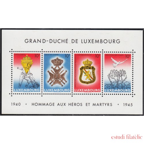 Luxemburgo HB 14 1985 40 aniversario del armisticio MNH