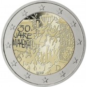 Alemania 2019 2 € euros conmemorativos Muro de Berlín   ( 5 cecas )