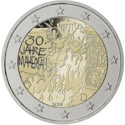 Alemania 2019 2 € euros conmemorativos Muro de Berlín ( 5 cecas ) Alemania 2019 2 € euros conmemorativos Muro de Berlín ( 5 cecas )