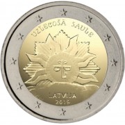 Letonia 2019 2 € euros conmemorativos Sol naciente 