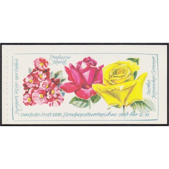Alemania Oriental C1468 1972 Exposición Internacional de Rosas MNH en Carnet Alemania Oriental C1468 1972 Exposición Internacional de Rosas MNH en Carnet