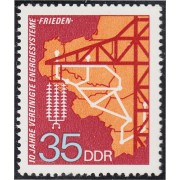 Alemania Oriental 1563 1973 Décimo aniversario del sistema coordinado de suministro e intercambio de energía 