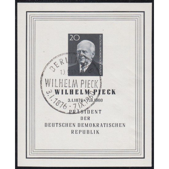 Alemania Oriental Germany HB 10 1960 Presidente Wilhelm Pieck usada Alemania Oriental Germany HB 10 1960 Presidente Wilhelm Pieck usada