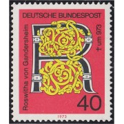 Alemania Federal 620 1973 Obra literaria de  Roswhita von Gandersheim MNH