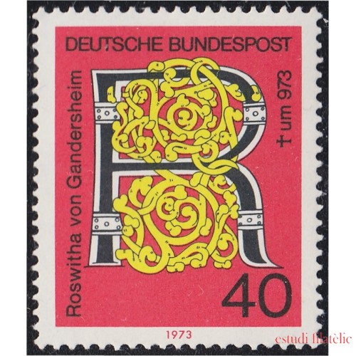 Alemania Federal 620 1973 Obra literaria de  Roswhita von Gandersheim MNH