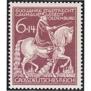 Alemania Imperio Germany 814 1944 6º Centenario de la autonomía de Oldenbourg MNH