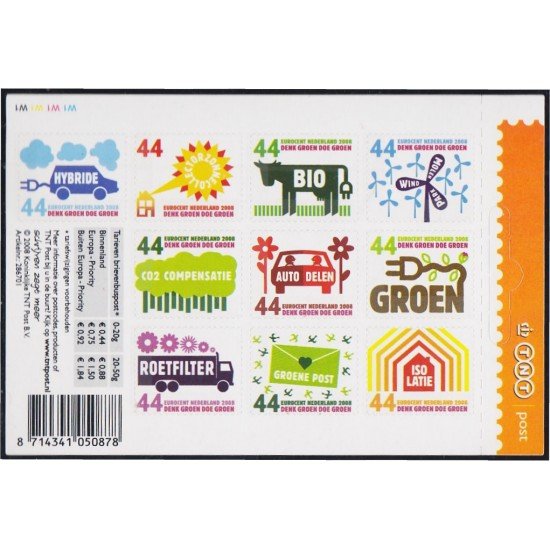 Holanda 2477 Protección del medio ambiente MNH en carnet Holanda 2477 Protección del medio ambiente MNH en carnet