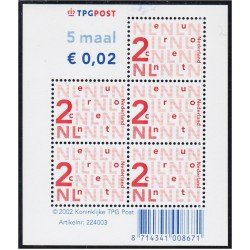 Holanda 1896 2002 Sello de aprobación MNH Holanda 1896 2002 Sello de aprobación MNH
