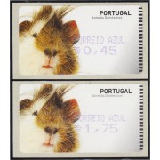 Portugal Atms 2005 E-Post Fauna Animales de compañía  Cabeza de cerdo de la India 2v D-70