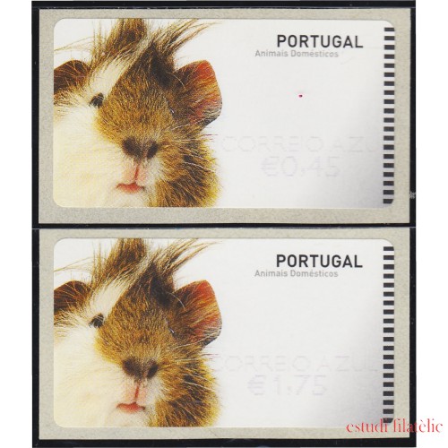 Portugal Atms 2005 Amiel Fauna Animales de compañía  Cabeza de cerdo de la India 2v D-69