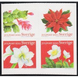 Suecia Sweden 2830/33 2011 Flora flores de navidad MNH Suecia Sweden 2830/33 2011 Flora flores de navidad MNH