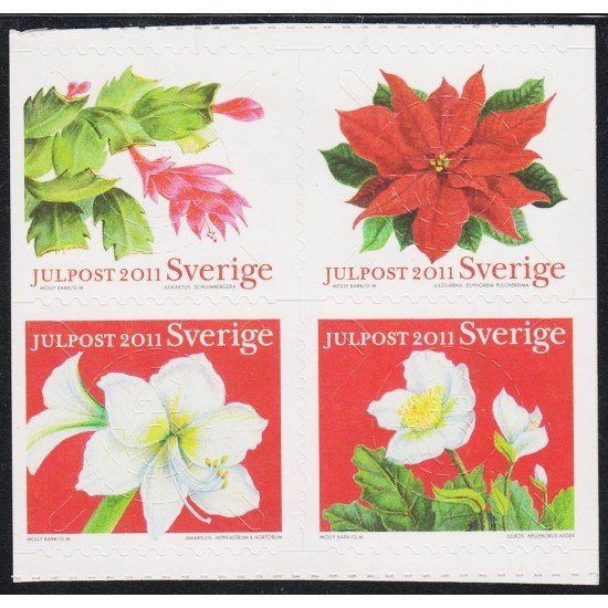 Suecia Sweden 2830/33 2011 Flora flores de navidad MNH Suecia Sweden 2830/33 2011 Flora flores de navidad MNH