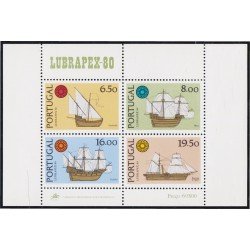 Portugal HB 32 1980 Lubrapex 80 Exposición MNH Portugal HB 32 1980 Lubrapex 80 Exposición MNH