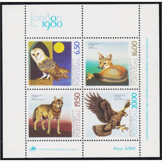 Portugal HB 31 London 1980 Exposición Filatélica Internacional MNH Portugal HB 31 London 1980 Exposición Filatélica Internacional MNH