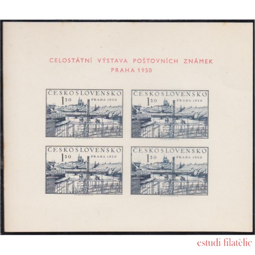 Checoslovaquía HB 15 1950 Exposición nacional de sellos postales MNH