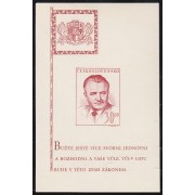 Checoslovaquía HB 12 1948 52 Aniversario del Presidente Gottwald MNH