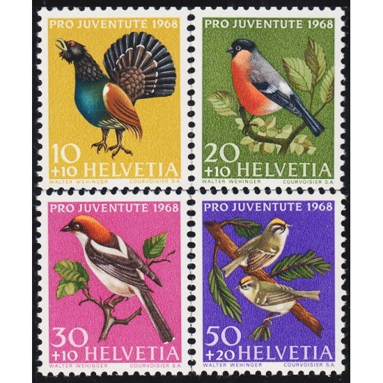 Suiza Switzerland 824/27 1968 Para la juventud Aves Pájaros Birds MNH Suiza Switzerland 824/27 1968 Para la juventud Aves Pájaros Birds MNH