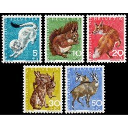 Suiza Switzerland 778/82 1966 Para la juventud Animales diversos MNH Suiza Switzerland 778/82 1966 Para la juventud Animales diversos MNH