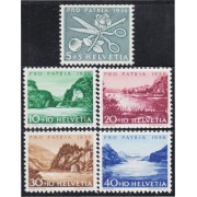 Suiza Switzerland 576/80 1956 Sello por la Patria MNH