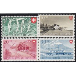 Suiza Switzerland 437/40 1947 Fiesta Nacional A favor de la lucha contra el cáncer MH Suiza Switzerland 437/40 1947 Fiesta Nacional A favor de la lucha contra el cáncer MH