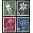 Suiza Switzerland 433/36 1946 Pro juventud Rodolphe Toepffer Flores flowers MNH