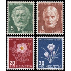 Suiza Switzerland 423/26 1945 Pro juventud Ludwin Forrer i Susanna Orelli Flores Flowers MNH Suiza Switzerland 423/26 1945 Pro juventud Ludwin Forrer i Susanna Orelli Flores Flowers MNH