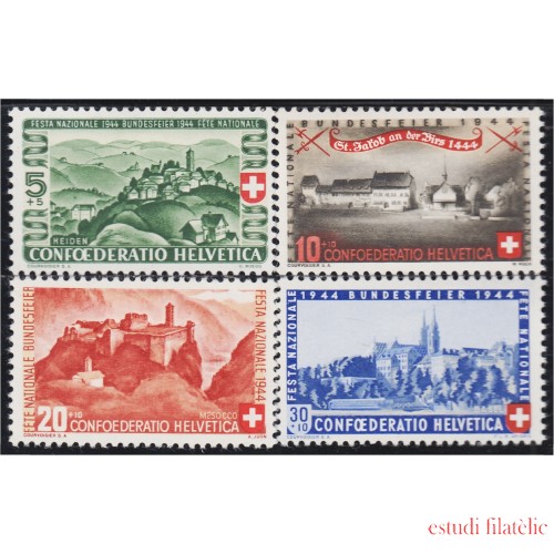 Suiza Switzerland 395/98 1944 Fiesta Nacional MH
