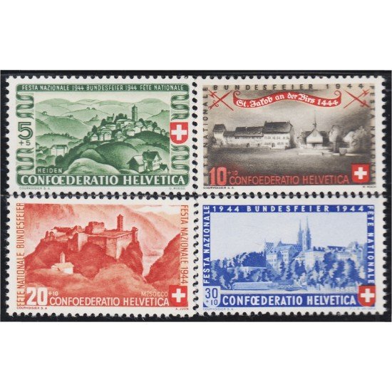 Suiza Switzerland 395/98 1944 Fiesta Nacional MH Suiza Switzerland 395/98 1944 Fiesta Nacional MH