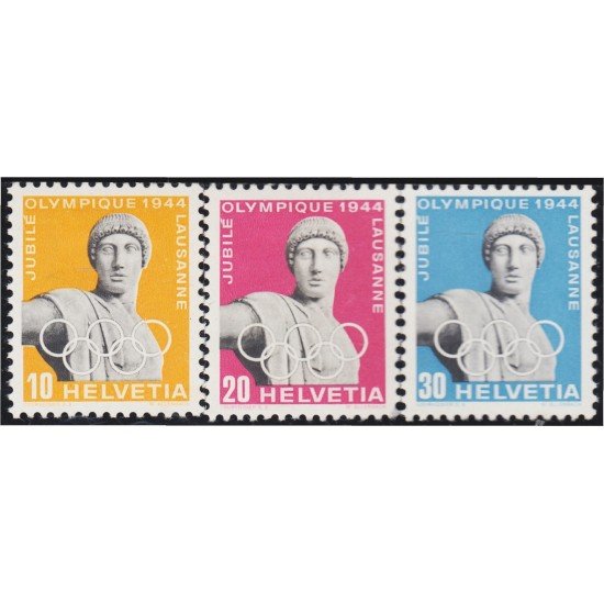 Suiza Switzerland 392/94 1944 50 Años de la creación del Comité Internacional Olímpico MH Suiza Switzerland 392/94 1944 50 Años de la creación del Comité Internacional Olímpico MH