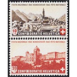 Suiza Switzerland 385/86 1943 Fiesta Nacional MH Suiza Switzerland 385/86 1943 Fiesta Nacional MH