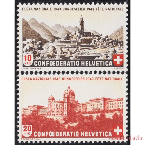 Suiza Switzerland 385/86 1943 Fiesta Nacional MH