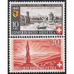 Suiza Switzerland 378/79 1942 Fiesta Nacional MH Suiza Switzerland 378/79 1942 Fiesta Nacional MH