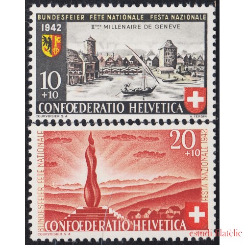 Suiza Switzerland 378/79 1942 Fiesta Nacional MH