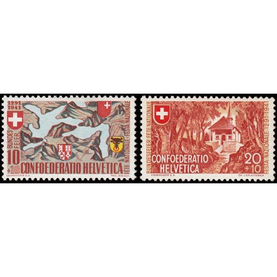Suiza Switzerland 368/69 1941 Pro patria 650 Aniversario de la Confederación MH Suiza Switzerland 368/69 1941 Pro patria 650 Aniversario de la Confederación MH