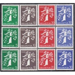 Suiza Switzerland 329/40 1939 Apertura de la Exposición de Zurich MNH Suiza Switzerland 329/40 1939 Apertura de la Exposición de Zurich MNH