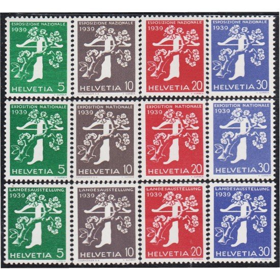 Suiza Switzerland 329/40 1939 Apertura de la Exposición de Zurich MNH Suiza Switzerland 329/40 1939 Apertura de la Exposición de Zurich MNH