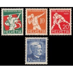 Suiza Switzerland 263/66 1932 Pro Juventud Eugene Huber MH Suiza Switzerland 263/66 1932 Pro Juventud Eugene Huber MH