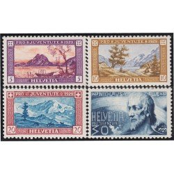Suiza Switzerland 235/38 1929 Pro juventud Lagos y Montes Nicolás de Fleu MH Suiza Switzerland 235/38 1929 Pro juventud Lagos y Montes Nicolás de Fleu MH