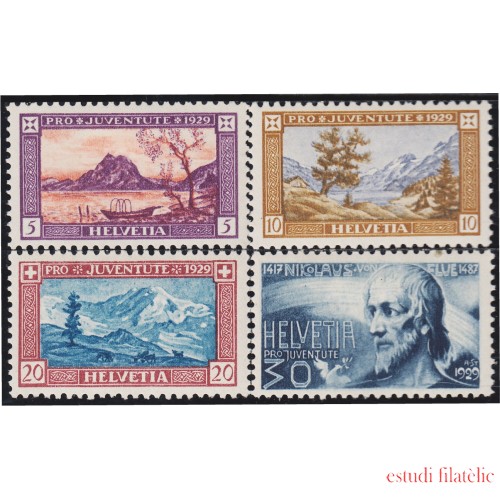 Suiza Switzerland 235/38 1929 Lagos y Montes Nicolás de Fleu MH