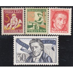 Suiza Switzerland 226/29 1927 Henri Pestalozzi Orfelinatos Pro juventud MH Suiza Switzerland 226/29 1927 Henri Pestalozzi Orfelinatos Pro juventud MH