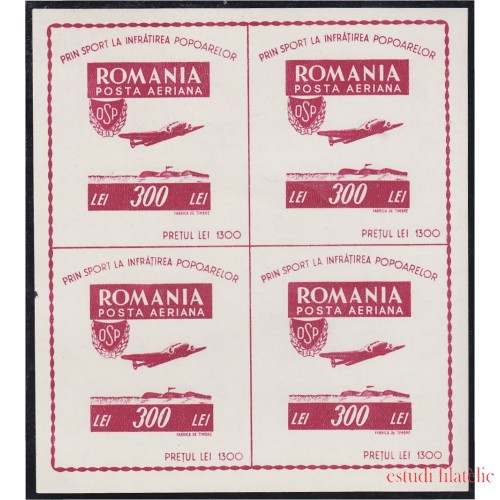 Rumanía HB 30 1946 A través del deporte unión de pueblos MH
