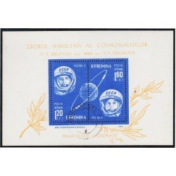 Rumanía HB 55 1963 Segundo vuelo espacial grupal MNH Rumanía HB 55 1963 Segundo vuelo espacial grupal MNH