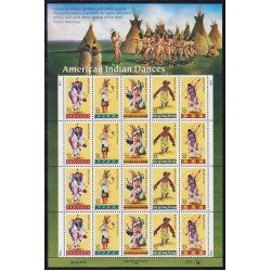 Estados Unidos USA 2517/21 1995 Minihojita Danzas indias de América MNH Estados Unidos USA 2517/21 1995 Minihojita Danzas indias de América MNH
