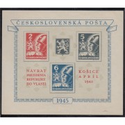 Checoslovaquía HB 8 1945 Llegada del presidente Benes a Kosice MNH