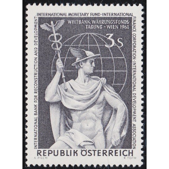 Österreich Austria 937 1961 Congreso de la Banca Internacional por la reconstrucción y el desarrollo MNH Österreich Austria 937 1961 Congreso de la Banca Internacional por la reconstrucción y el desarrollo MNH
