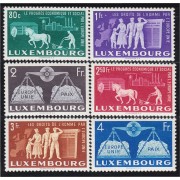 Luxemburgo 443/48 1951 A favor de la Europa unida MNH