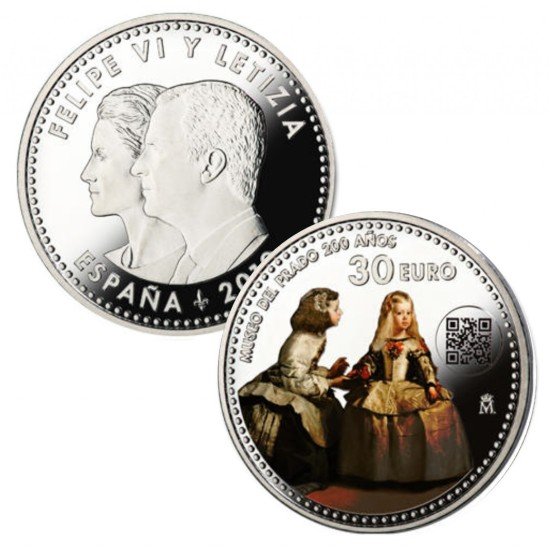 España 2019 30 Euros de plata 30€ del Bicentenario del Prado Velázquez Color